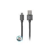 FOREVER USB-microUSB 1M skóra czarny - 1443322 - zdjęcie 1